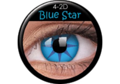 ColourVue Crazy šošovky - Blue Star (2 ks ročné) - nedioptrické - exp. 08/2024