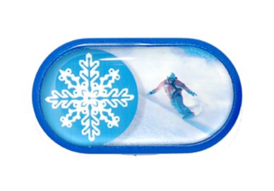 Púzdro so zrkadielkom motív Šport - Snowboard