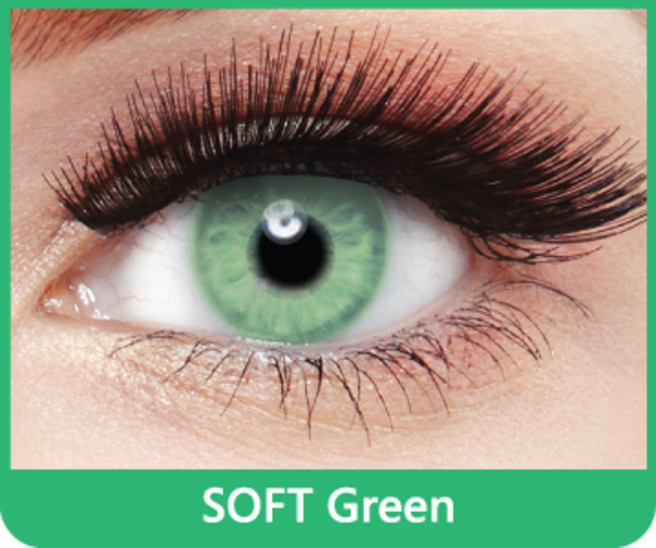 SoftColours - Green (2 mesačné šošovky) - nedioptrické - poškodený obal