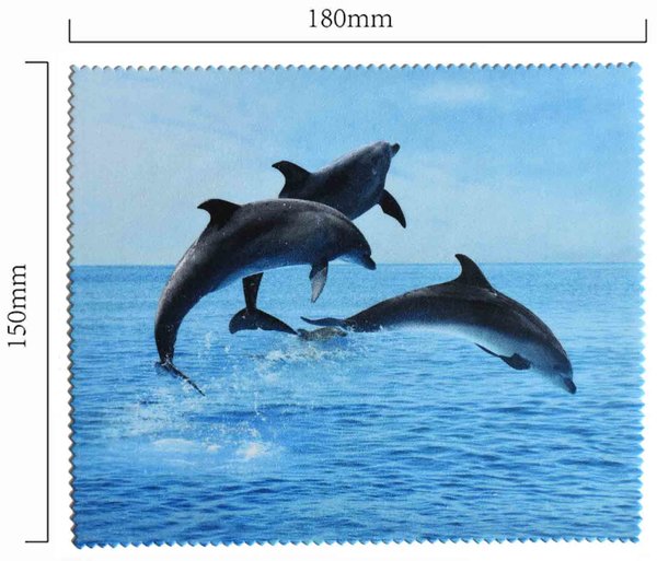Handrička na okuliare z mikrovlákna - delfíny