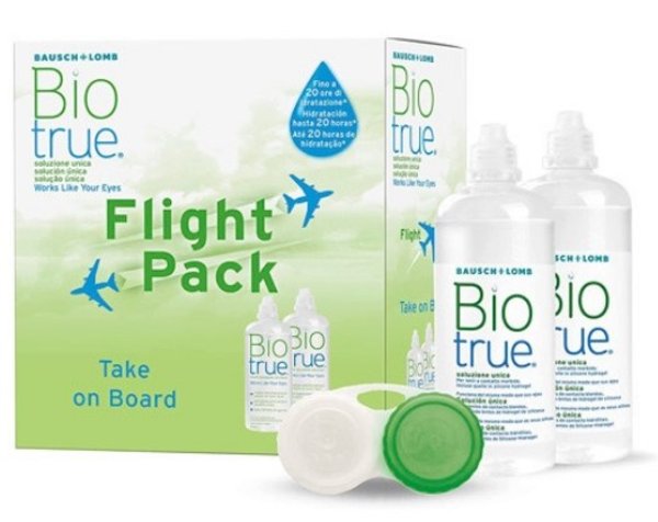 Biotrue 2x100 ml  flight pack so 2  púzdry