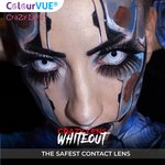 ColourVue Crazy šošovky - WhiteOut (2 ks ročné) - nedioptrické