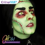 ColourVue Crazy šošovky UV svietiace - Glow Yellow (2 ks ročné) - nedioptrické