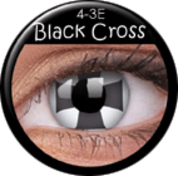 ColourVue CRAZY ŠOŠOVKY - Black cross (2 ks trojmesačné) - nedioptrické