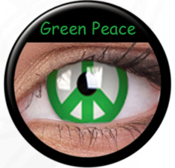 ColourVue CRAZY ŠOŠOVKY - Green Peace (2 ks trojmesačné) - nedioptrické