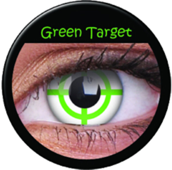 ColourVue Crazy šošovky - Green Target (2 ks trojmesačné) - nedioptrické - exp.05/2018